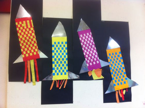 объемная ракета из бумаги своими руками в детском саду 8
