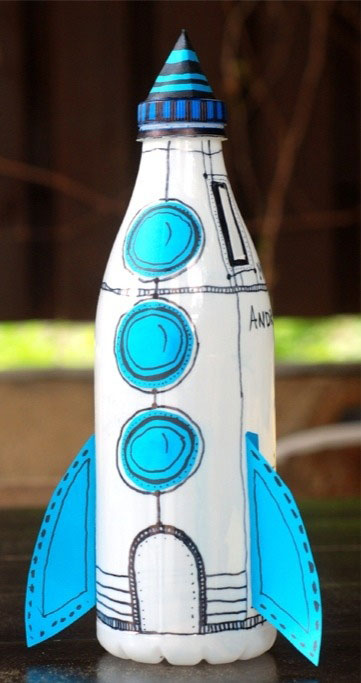 поделка ракета из пластиковой бутылки своими руками 4