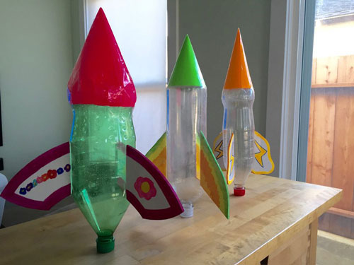 поделка ракета из пластиковой бутылки своими руками 8