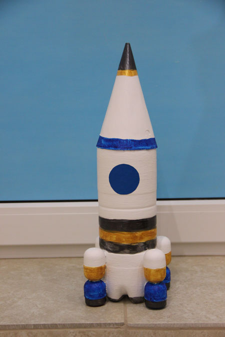 детская поделка ракета из пластиковой бутылки 7