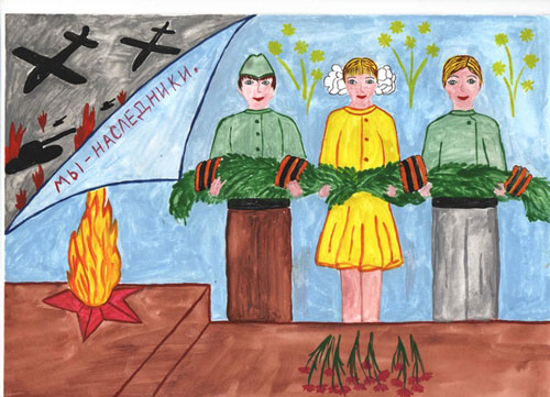 рисунок на конкурс день Победы в школу для детей 10