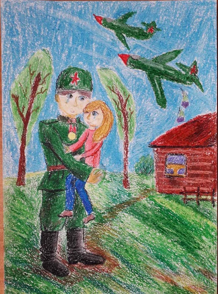 рисунок на конкурс день Победы в школу для детей 8