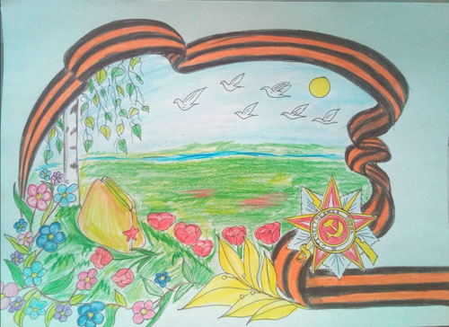 рисунок на конкурс день Победы в детском саду 3