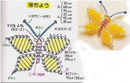 плетение бисером бабочки для начинающих схемы с описанием 5
