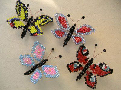 плетение бисером бабочки для начинающих схемы 6