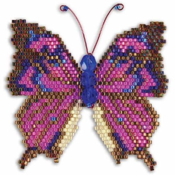 плетение бисером бабочки для начинающих схемы 2