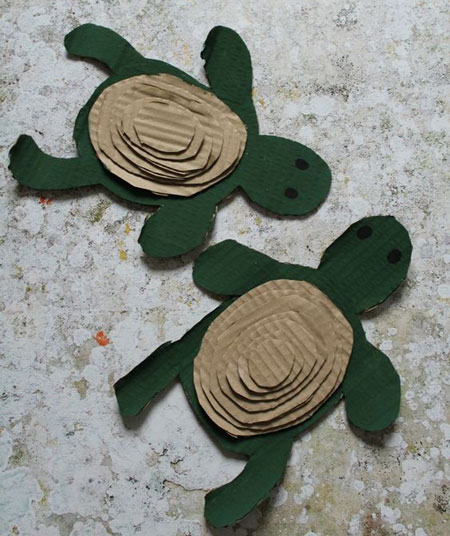 черепаха поделка из подручных материалов для детей в садик