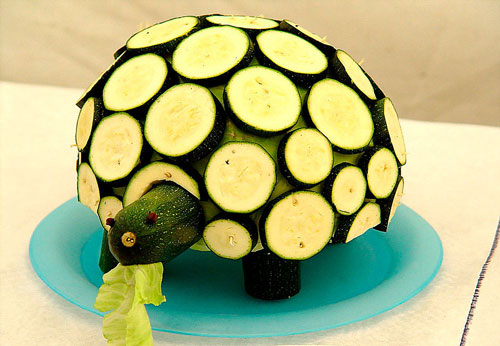 черепаха поделка для детей из овощей и фруктов