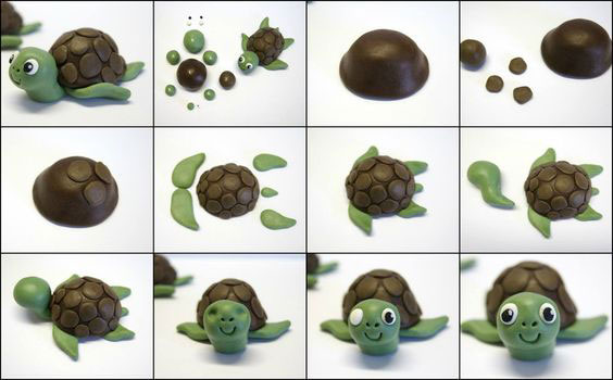 черепаха поделка для детей из теста 6