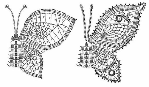 вязание крючком бабочки со схемами и описанием 4