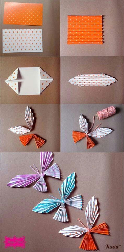 поделки из бумаги и картона бабочка для детей своими руками 2