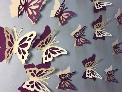 поделка бабочка из полосок цветной бумаги 10