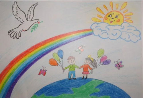 детские рисунки на тему день защиты детей 4