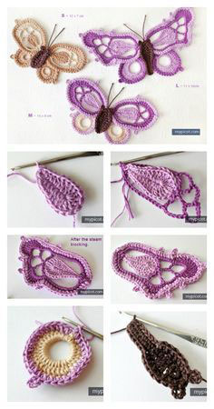 описание и схема вязания бабочки для детей крючком для начинающих 4