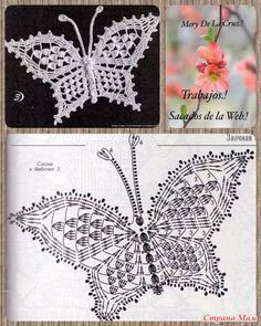 описание и схема вязания бабочки для детей 10