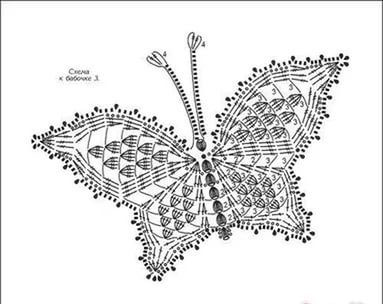 описание и схема вязания бабочки для детей 6