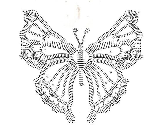 описание и схема вязания бабочки для детей