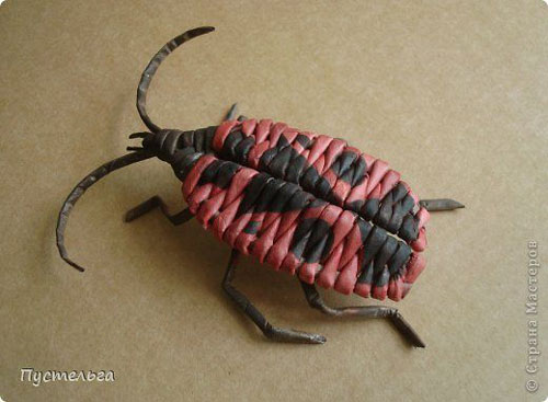 простая поделка насекомое для детского сада из бумаги 10