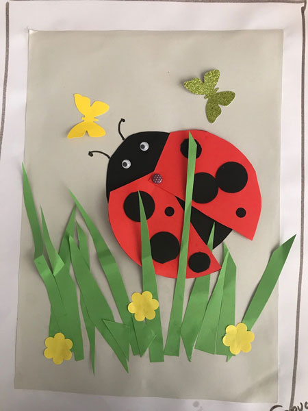 простая поделка насекомое для детского сада из бумаги 9