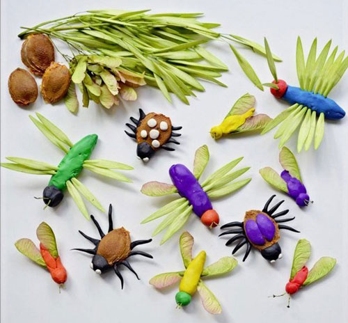 поделка насекомое для детского сада своими руками из природного материала 6