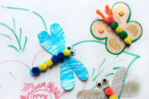 простая поделка насекомое для детского сада из бумаги 12