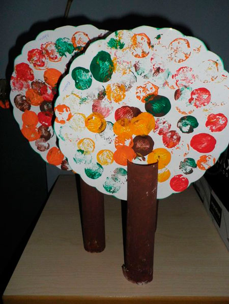осенняя поделка дерево своими руками в детский сад 9