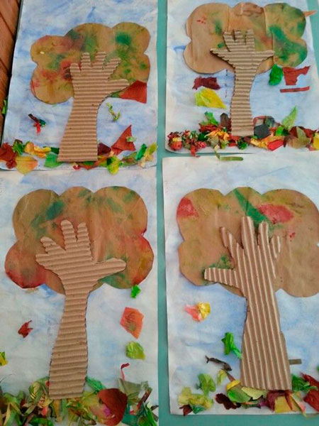 осенняя поделка дерево своими руками в детский сад 6