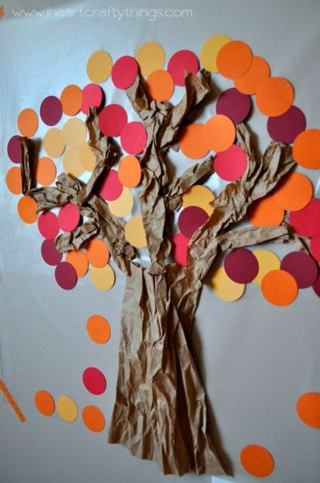 осенняя поделка дерево своими руками в детский сад 5