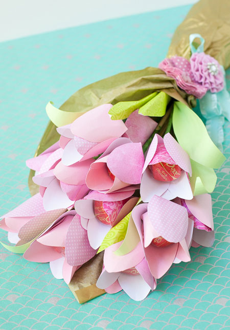 поделка тюльпан из цветной бумаги 2