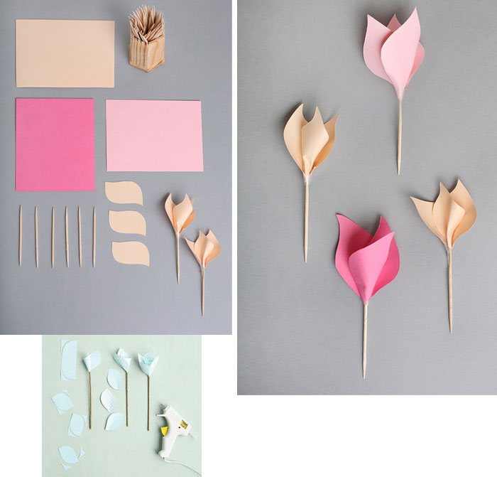 поделка оригами из бумаги тюльпан 6