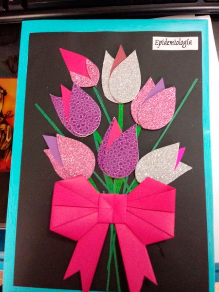поделка объемные тюльпаны из бумаги 10