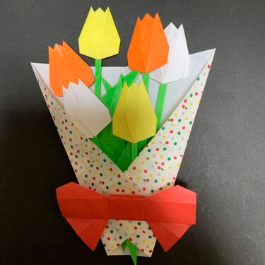 аппликация поделка тюльпаны из бумаги и картона 5