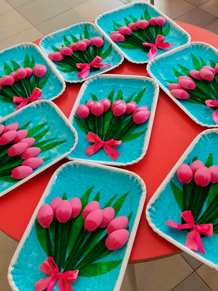поделка тюльпаны из бумаги для детей 9