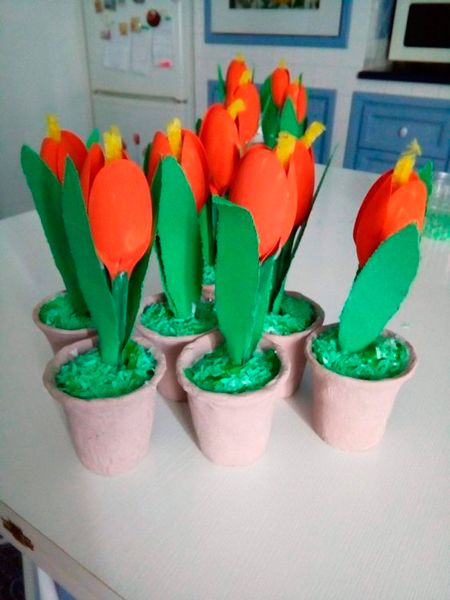 поделка тюльпаны из бумаги для детей 8