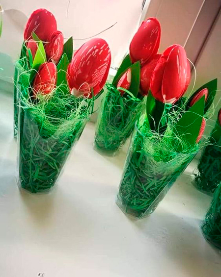 поделка тюльпаны из бумаги для детей 7