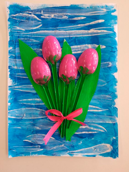 поделка тюльпаны из бумаги для детей 6