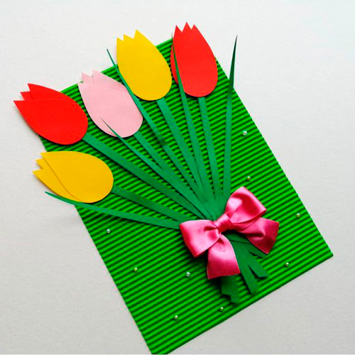 поделка тюльпаны из бумаги для детей 5