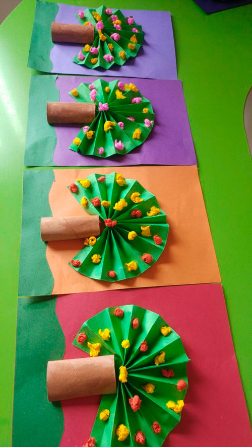 легкие поделки из цветной бумаги в детский сад 3