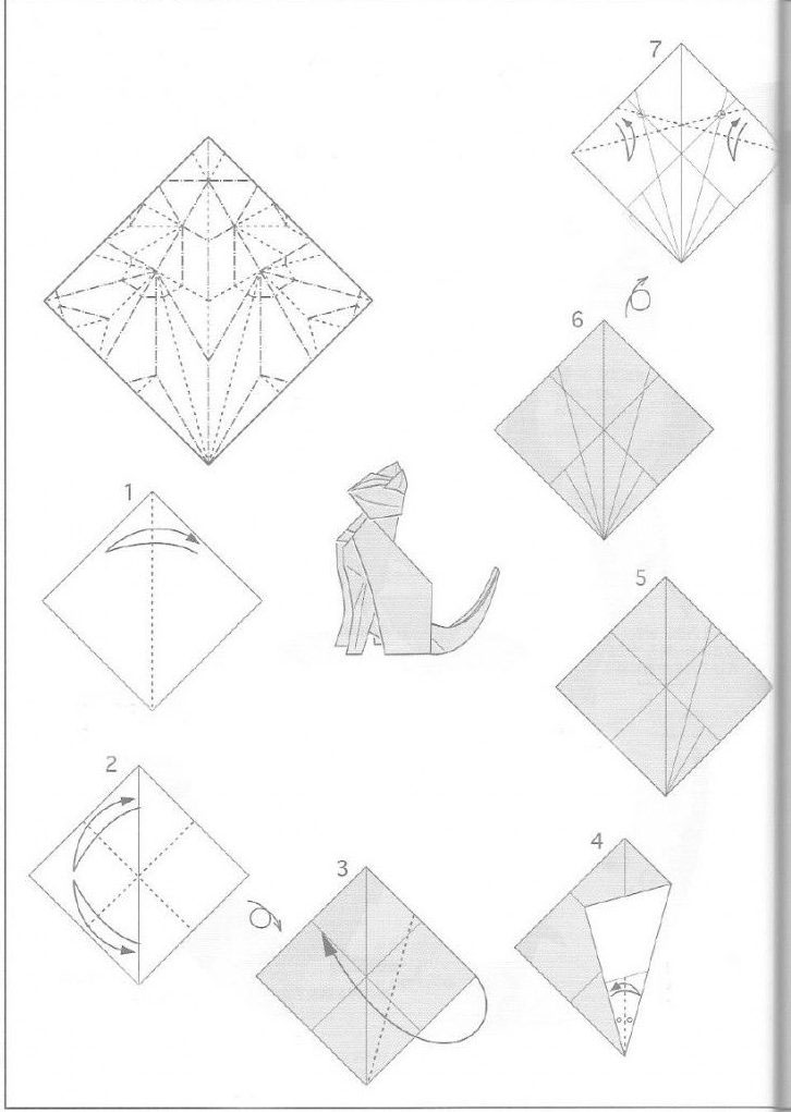 как сделать кота из бумаги своими руками для начинающих 6