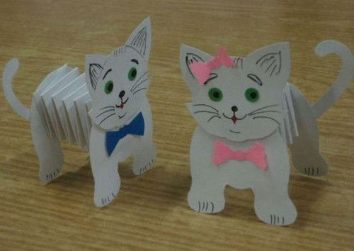 как сделать кота из бумаги своими руками детям 8