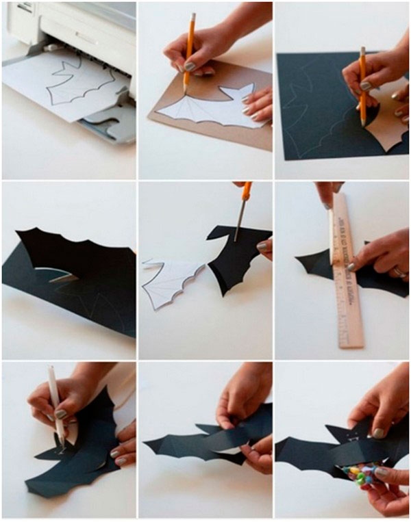 летучая мышь из бумаги оригами для детей 8