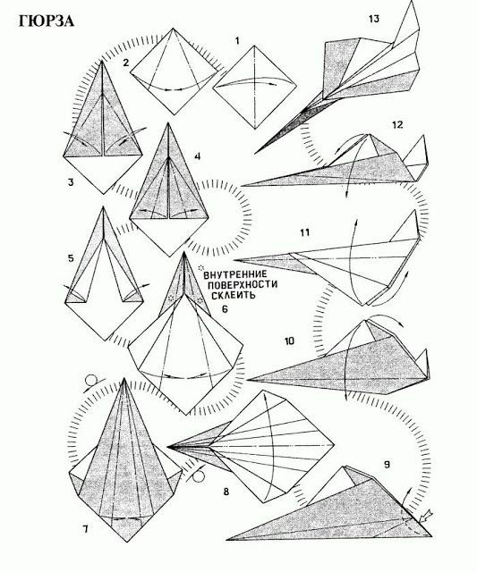 схемы летающих самолетиков из бумаги