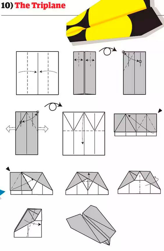 схемы летающих самолетиков из бумаги 6