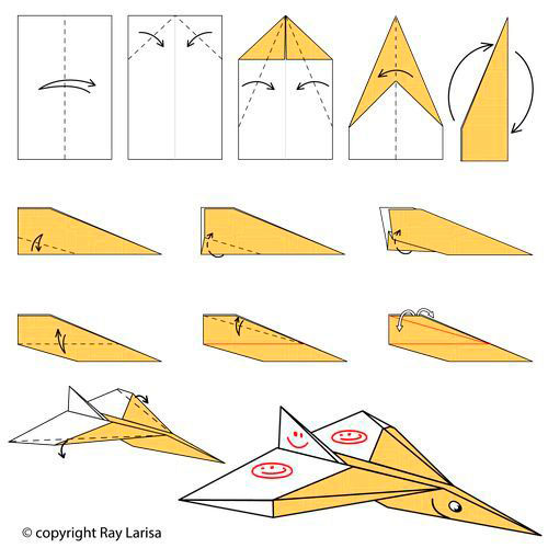 схемы летающих самолетиков из бумаги 3