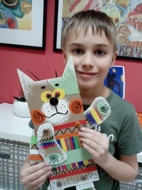 Кот из картона своими рукам в детский сад 10