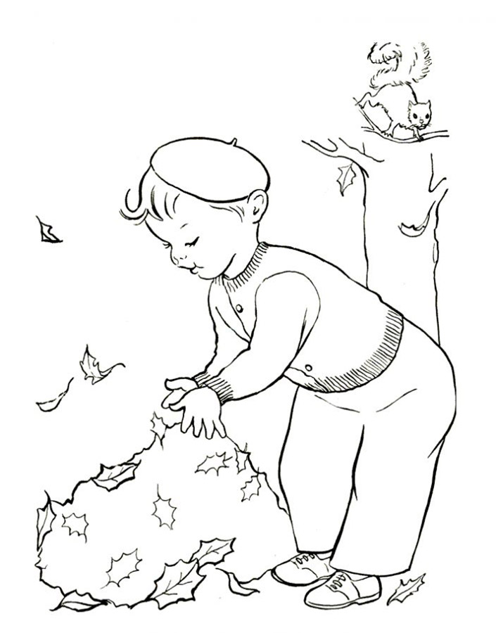 раскраски на тему осень для детей в детском саду 6