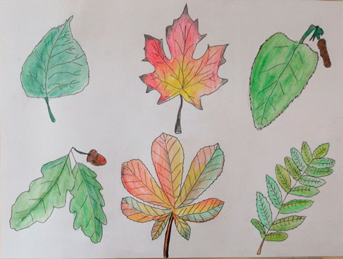 Рисунок на тему Осень в детский сад