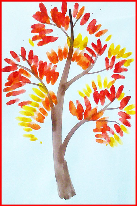 рисунок на тему осень в детский сад ребенку