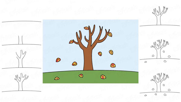 рисунок на тему осень в детский сад ребенку 6