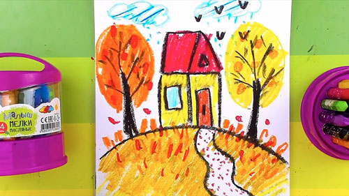 рисунок на тему осень в детский сад ребенку 8